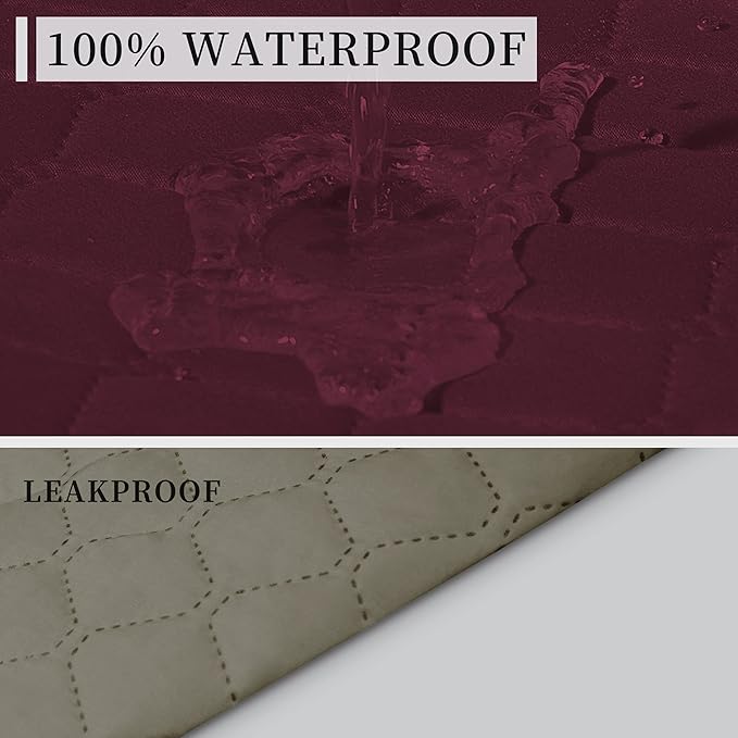 ISSUNTEX Double Protection 100% Waterproof Loveseat Sofa Covers - Image 3