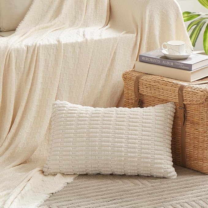 Fancy Homi 4 Packs Fall Boho Long Lumbar Decorative Throw Pillow Covers 12x24 - Image 2