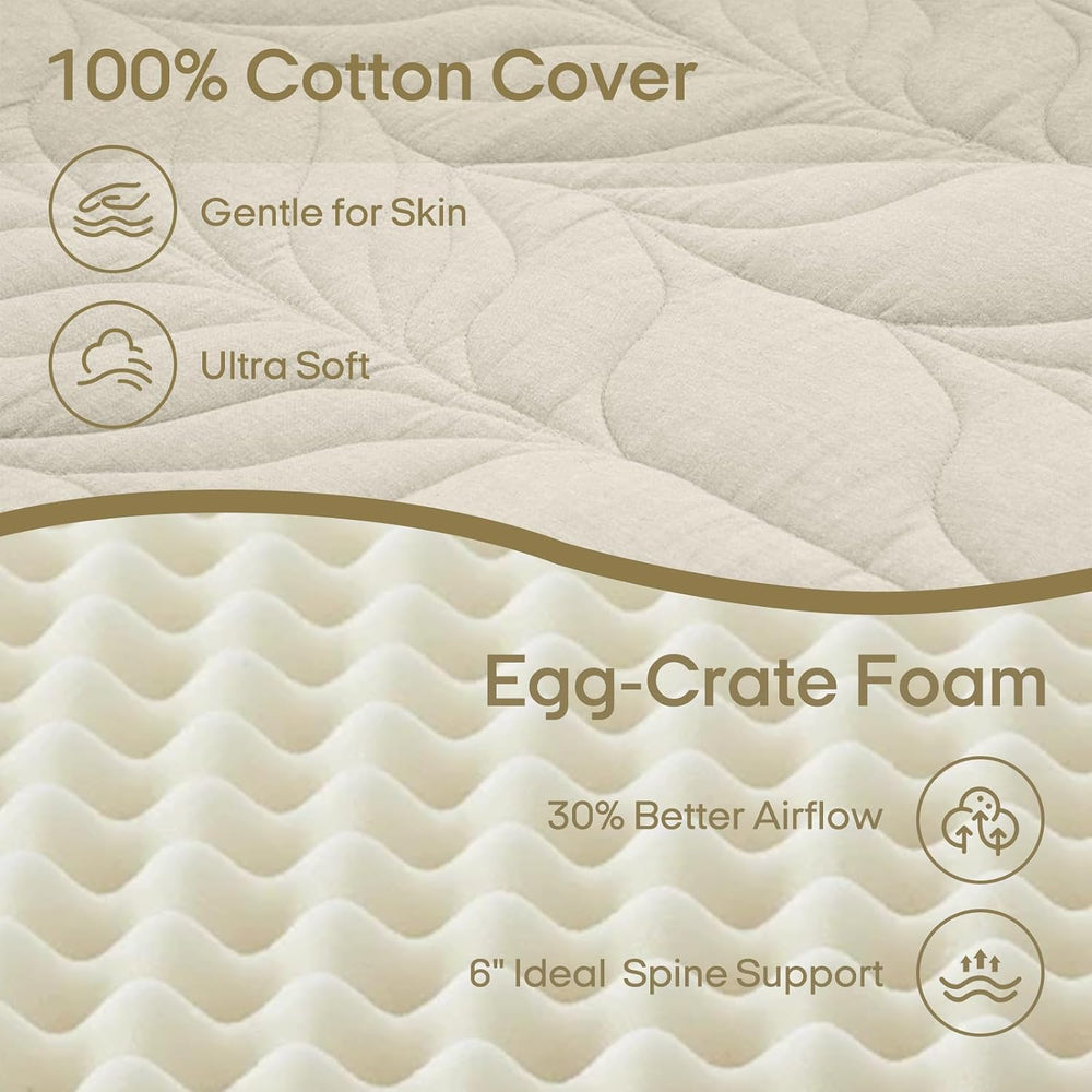 ZonLi Japanese Floor Mattress Futon Mattress Full Size 6 Inch Thick