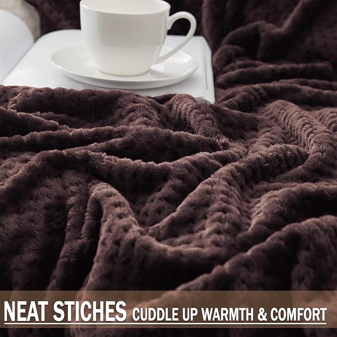 Exclusivo Mezcla Fleece Bed Blanket Twin Size, Super Soft and Warm Blankets - Image 6