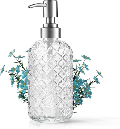14 Oz Refillable Glass Soap Dispenser by Kaishun