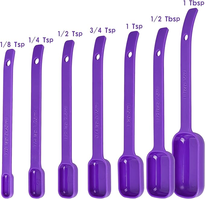Plastic Measuring Cups and Spoons Set 15, Metric & US Kitchen Measure Cups - Image 3
