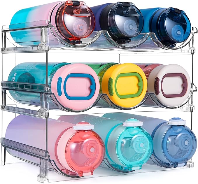 spospo Water Bottle Organizer for Cabinet, 3 Pack Water Bottle Organization and by SPOSPO