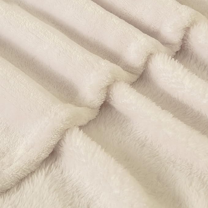 BEDELITE Fleece Blanket Beige Throw Blankets - Image 7