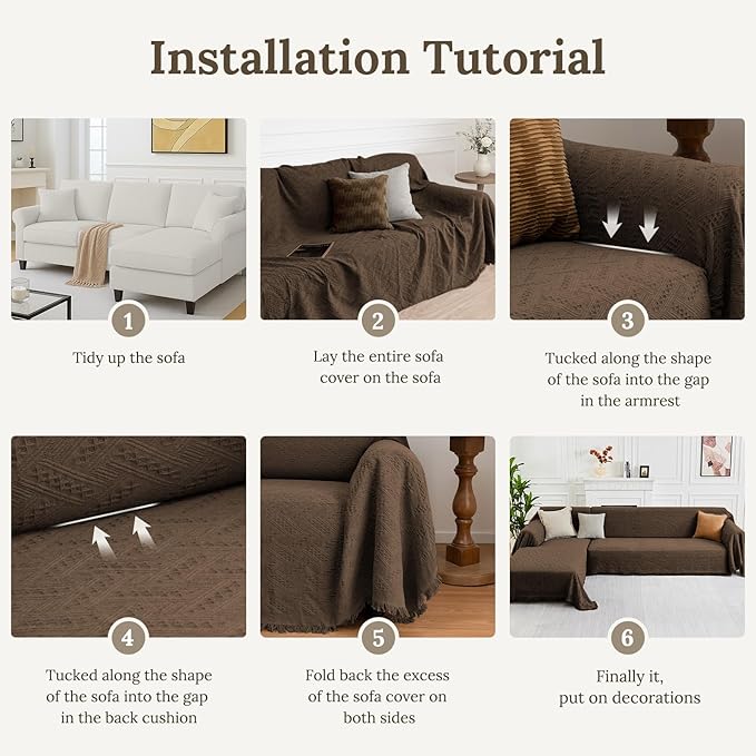 HOMERILLA Sectional Couch Covers - Image 6