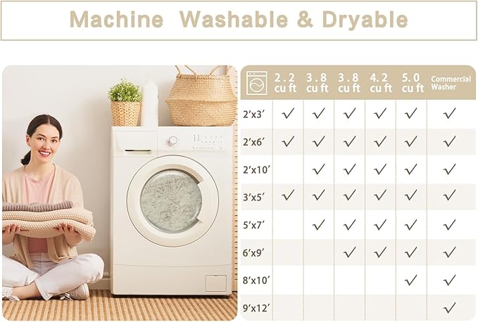 Washable Rugs 10x14 Area Rugs for Living Room, Rugs for Bedroom, Large Carpets - Image 9