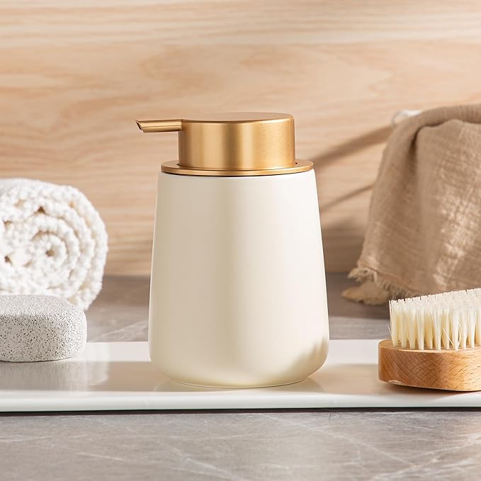 Enra Ceramic Soap Dispenser, 12 oz Hand Lotion Dispenser - Image 7