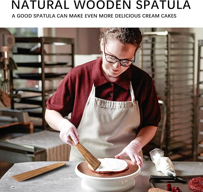 Wooden Spatula for Cooking Set of 2 – 12 Inch Acacia Wood Spatula - Image 4