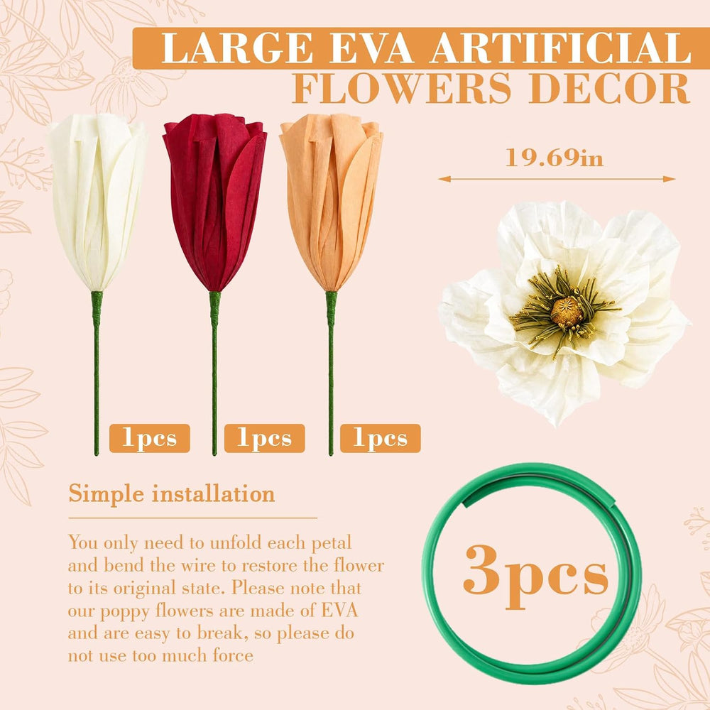 3 PCS 5ft Giant Artificial Flower for Wedding & Birthday Party