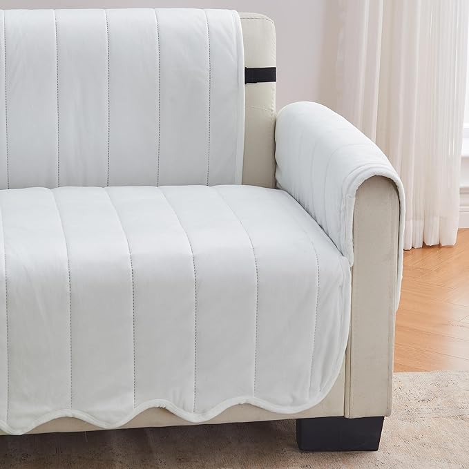 Great Bay Home Velvet Chair Cover - Image 4