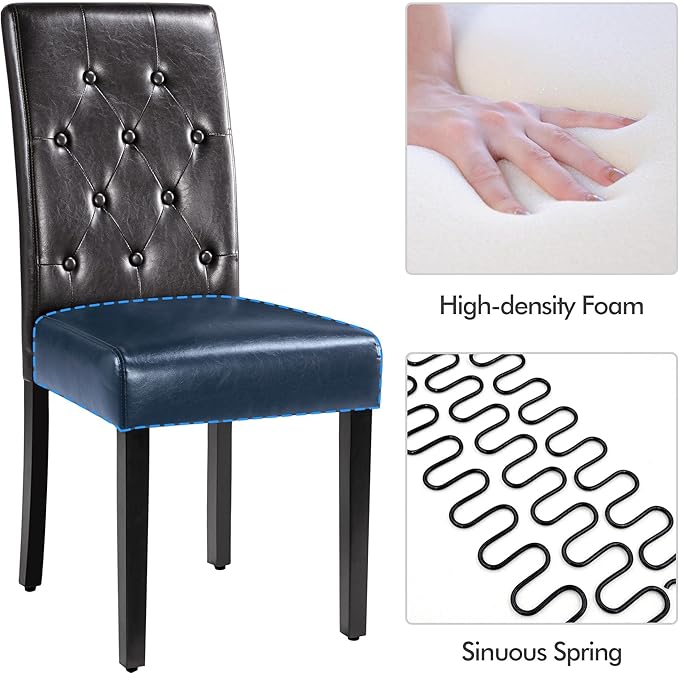 Yaheetech Dining Chairs Set of 6 Modern Style Faux Leather Dining Room Chairs...