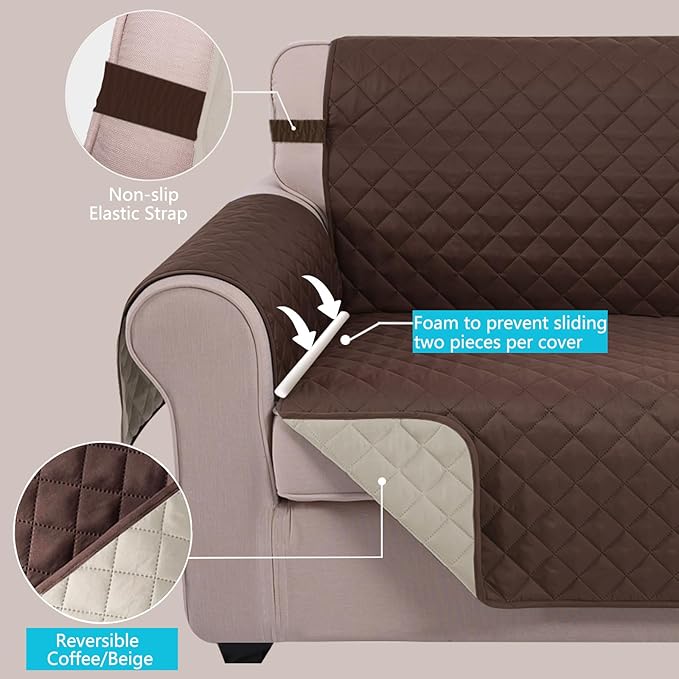 U-NICE HOME Recliner Chair Covers Reversible Chair Cover Pet Covers - Image 3