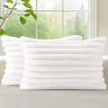 decorUhome Summer Cozy Faux Fur Throw Pillow Covers 12x20 Set of 2 Decorative by decorUhome