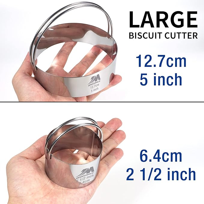 Biscuit Cutter Set for baking 2inch 2.5inch 3inch 3.5inch 4inch 5inch large - Image 4