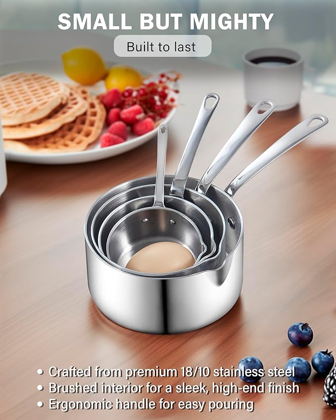 Cooks Standard Stainless Steel Butter Warmer 0.29 QT, 270ml Mini Butter - Image 3