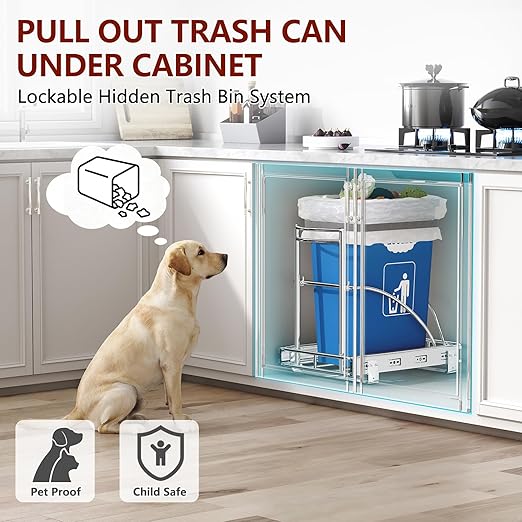 ANASTA Under Sink Trash Can Pull Out Trash Hidden