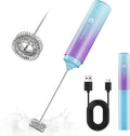 Rechargeable Milk Frother Handheld, 2-IN-1 Dual Spring Whisk Electric Frother by NewEnglandStories
