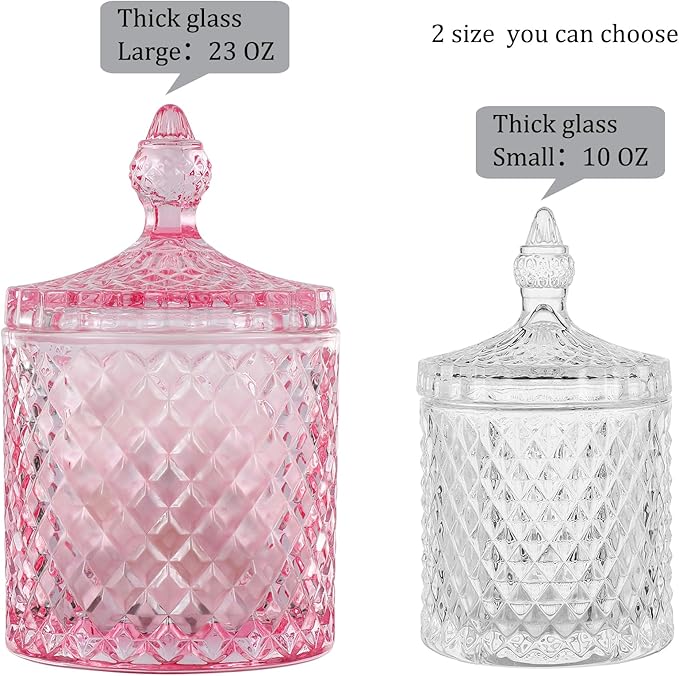 rejomiik Qtip Holder Glass Apothecary Jars - Image 3