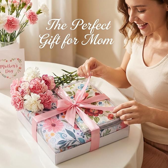 Floral Apron and Oven Mitt Set 3 Piece, Heat Resistant Kitchen Mittens and Pot - Image 5