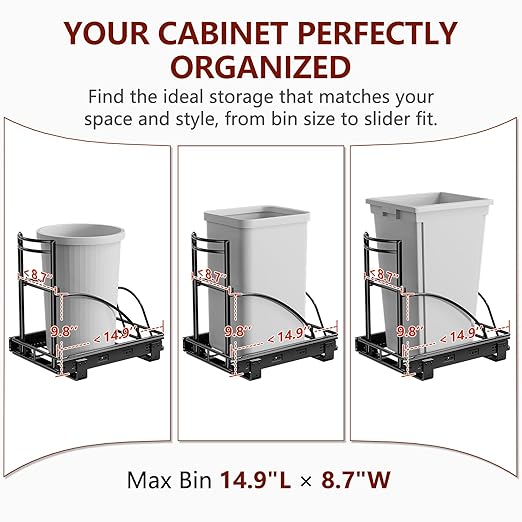 ANASTA Under Sink Trash Can Pull Out Trash Hidden