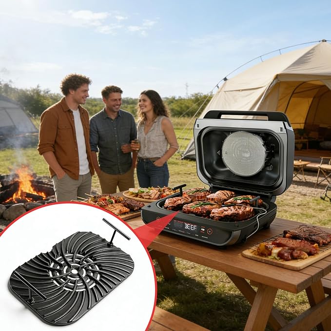 Grill Grate for Ninja Foodi FG551 Grill Accessories, Cast Iron Griddle Plate