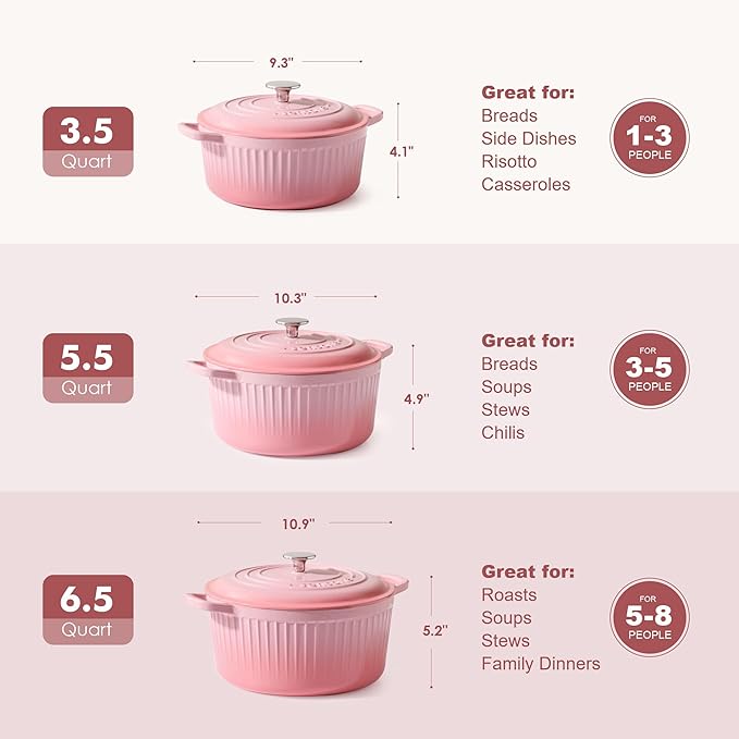 SENSARTE Enameled Cast Iron Dutch Oven Pot - Image 9