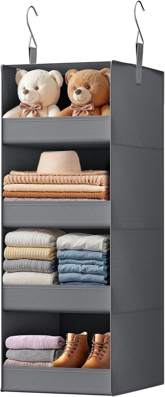 GRANNY SAYS 4-Shelf Hanging Organizer, Closet Hanging Shelves, Closet Hanging by GRANNYSAYS