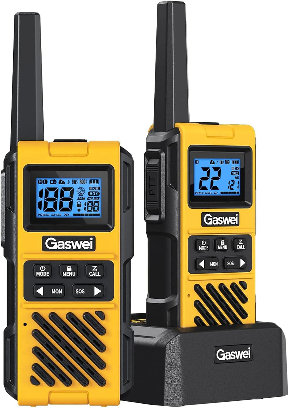 Gaswei G1Pro+ IP67 Waterproof Walkie Talkies Long Range - 2 Pack