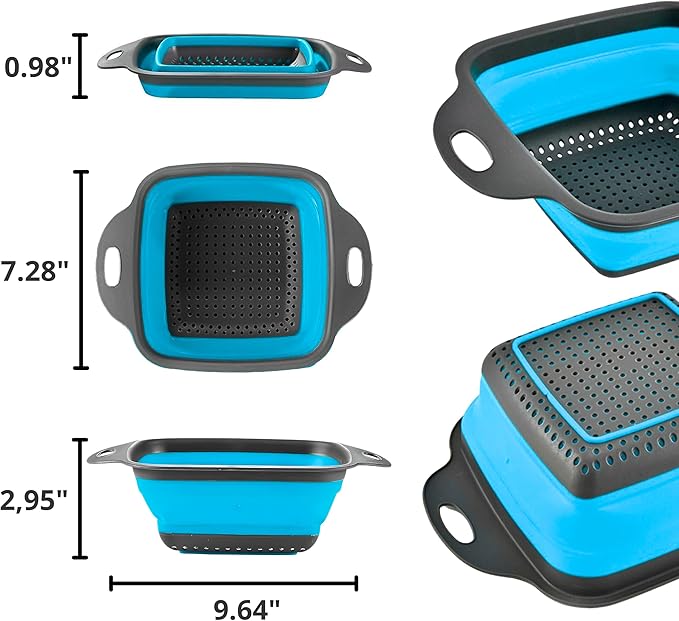Square Collapsible Colander - Image 2