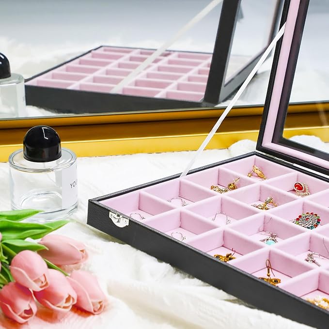 Stratalife Earring Organizer Velvet Jewelry Organizer Box Jewelry Display - Image 4