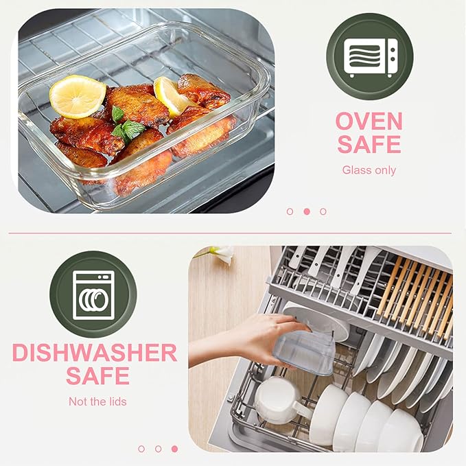 KOMUEE 30 Pieces Glass Food Storage Containers Set, Meal Prep Containers Set - Image 3