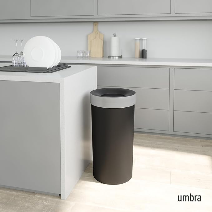 Umbra Vento Kitchen Trash Can – Large 16 Gal Open Top Garbage Can - Image 2