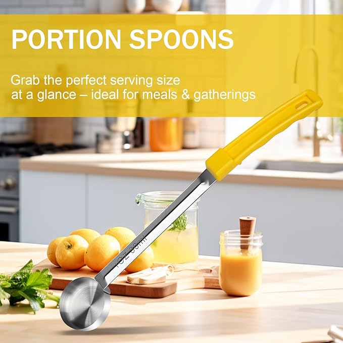 1 Ounce Solid Stainless Steel Portion Control Ladle Spoon -Pizza Sauce Serving - Image 6