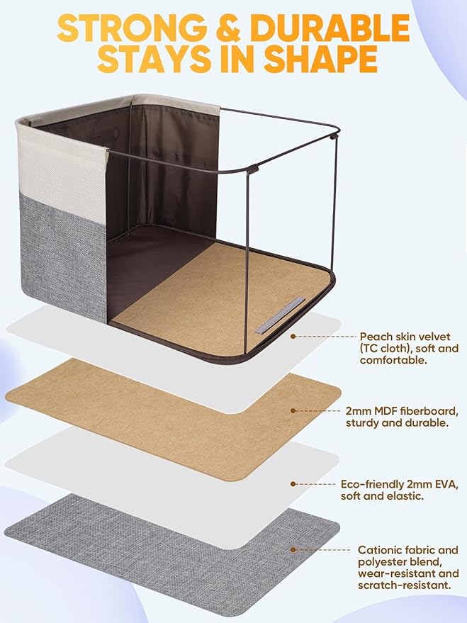 BALEINE 2 Pack Fabric Closet Storage Bins - Image 3