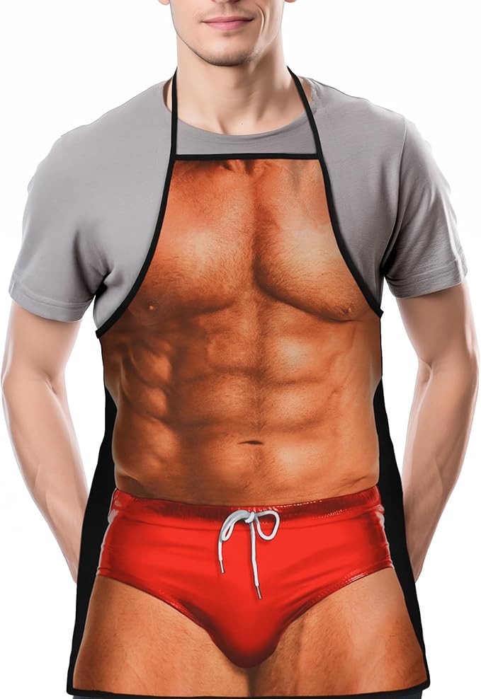 Landisun Apron Kitchen Chef Cooking Gag Gift Creative Funny Grilling Baking - Image 2