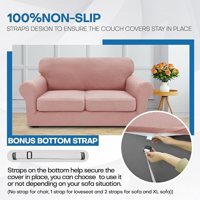 XINEAGE New 4 Pieces Extra Large Couch Covers - Image 5