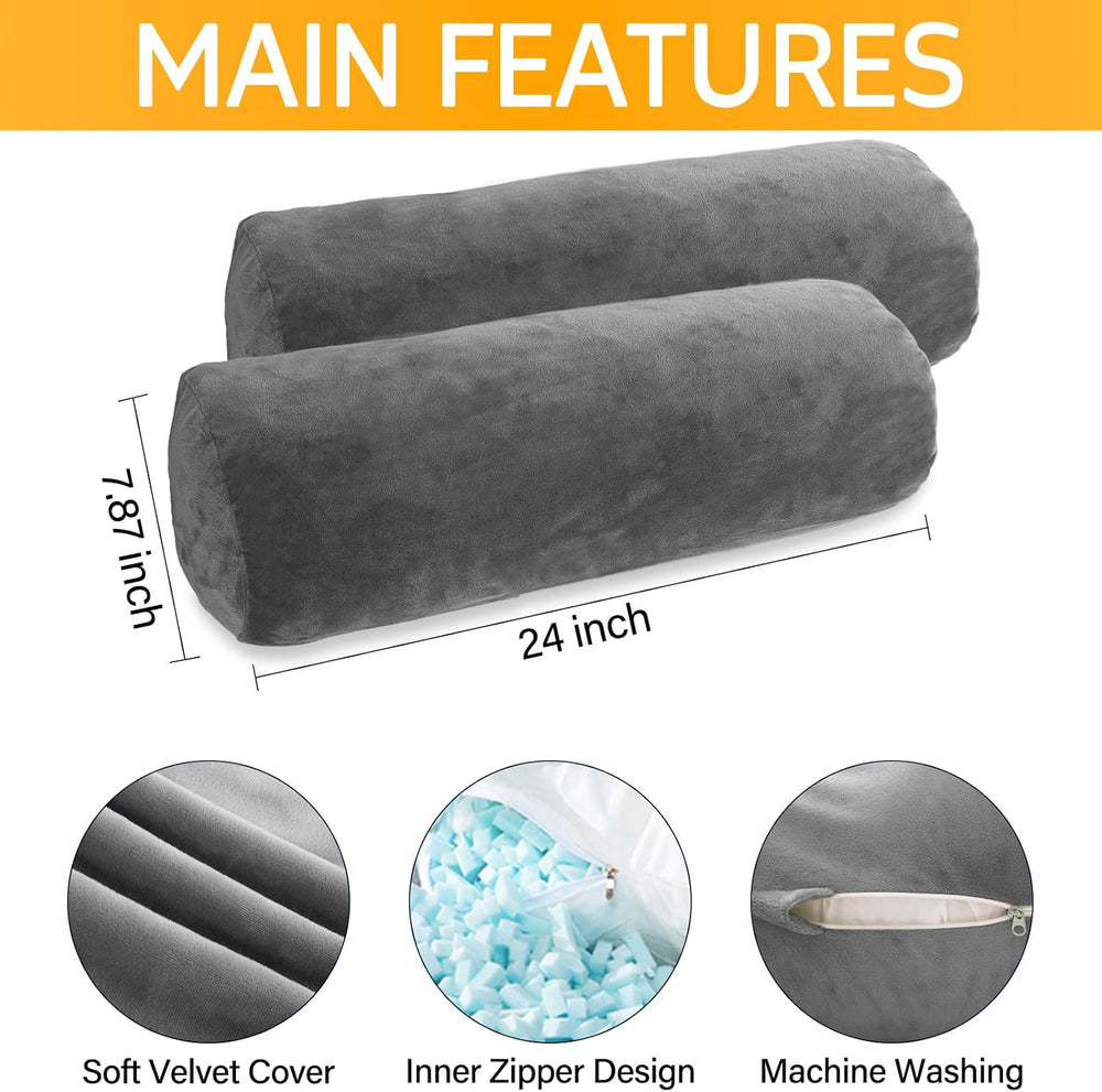 Body Pillow, Memory Foam Body Pillows for Adults Sleeping, Decorative Bolster...
