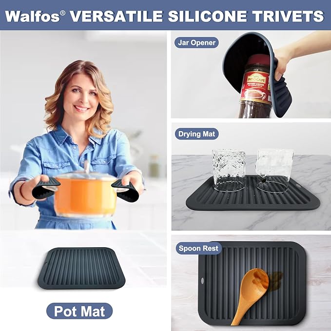 Walfos Silicone Trivets for Hot Pots and Pans - Image 3