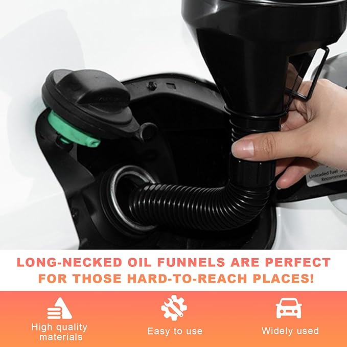 5PCS Wide Mouth Oil Funnel, Plastic Wide Mouth Flexible Fuel Funnel - Image 3