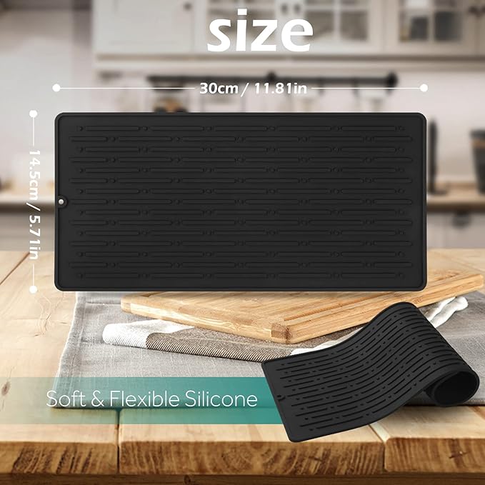 GeeRic Dish Drying Mats, Heat-resistant Silicone Mat - Image 2