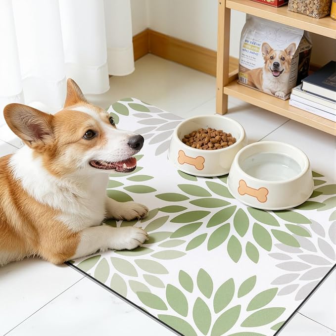 Findosom Floral Dish Drying Mat, Cuttable Drying Mat - Image 4