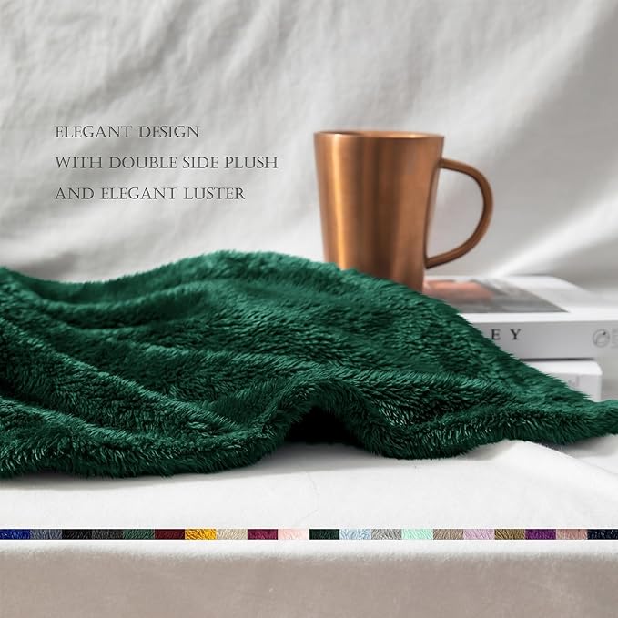Exclusivo Mezcla Plush Fuzzy Fleece Bed Blanket Twin Size, Super Soft, Fluffy - Image 6