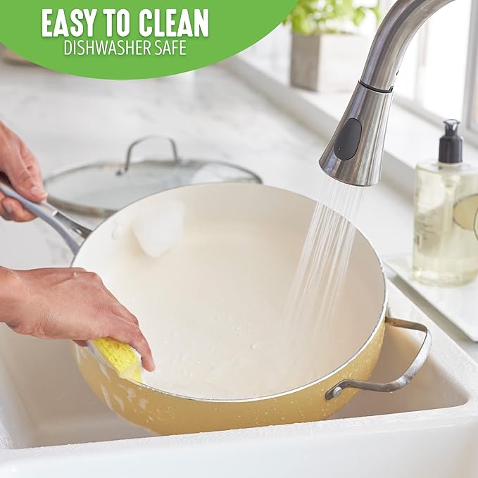 GreenLife Artisan Healthy Ceramic Nonstick, 5QT Saute Pan Jumbo Cooker - Image 6