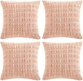 Fancy Homi 4 Packs Boho Pink Decorative Throw Pillow Covers 14x14 Inch by Fancy+Homi