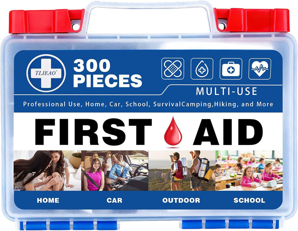 300 Piece Professional First Aid Kit, Navy Blue