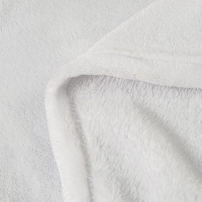 BEDELITE Fleece Blankets Queen Size White Throw Blankets - Image 5