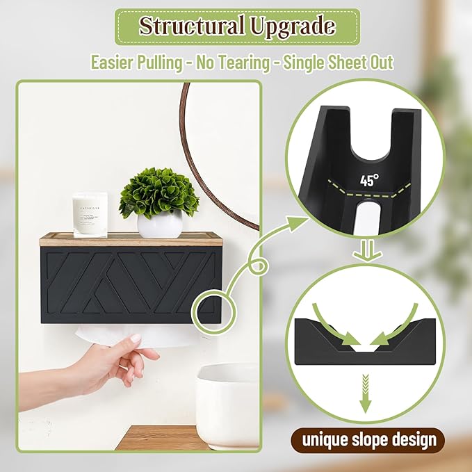 Set of 2 Paper Towel Dispenser Wall Mount, Paper Towel Holder Wall Mounted - Image 4
