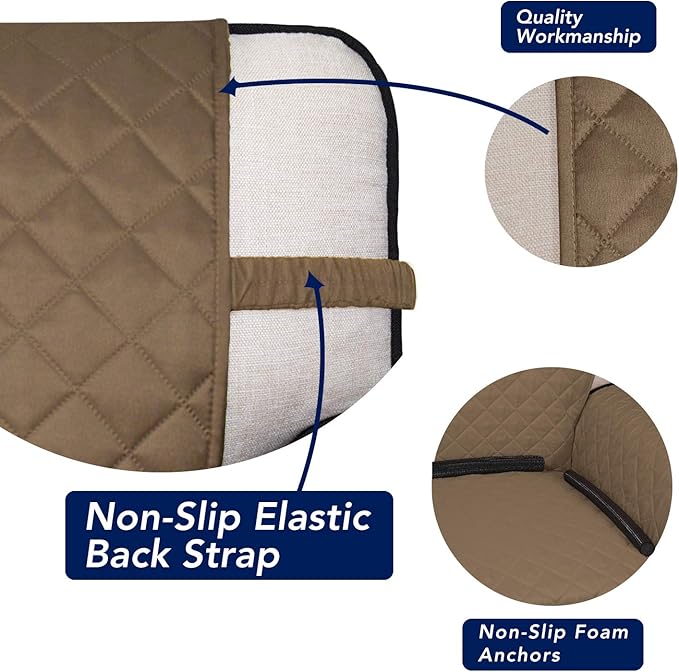 PureFit Reversible Quilted Sofa Cover, Water Resistant Slipcover Furniture - Image 3
