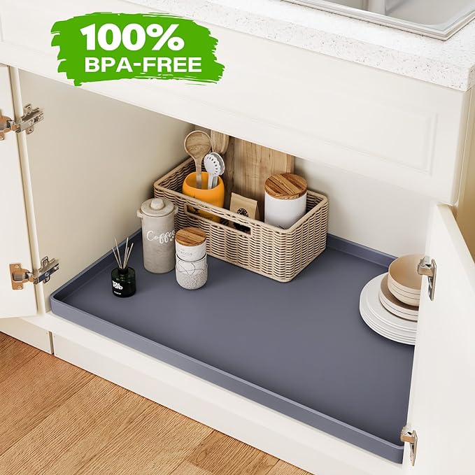 FLATO Waterproof Under Sink Mat 40" x 19" Shelf Liner - Image 4