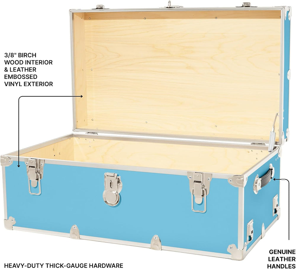 Rhino Classic XL Trunk with Wheels for Camp and Dorm, Footlocker, Chest | 34&...